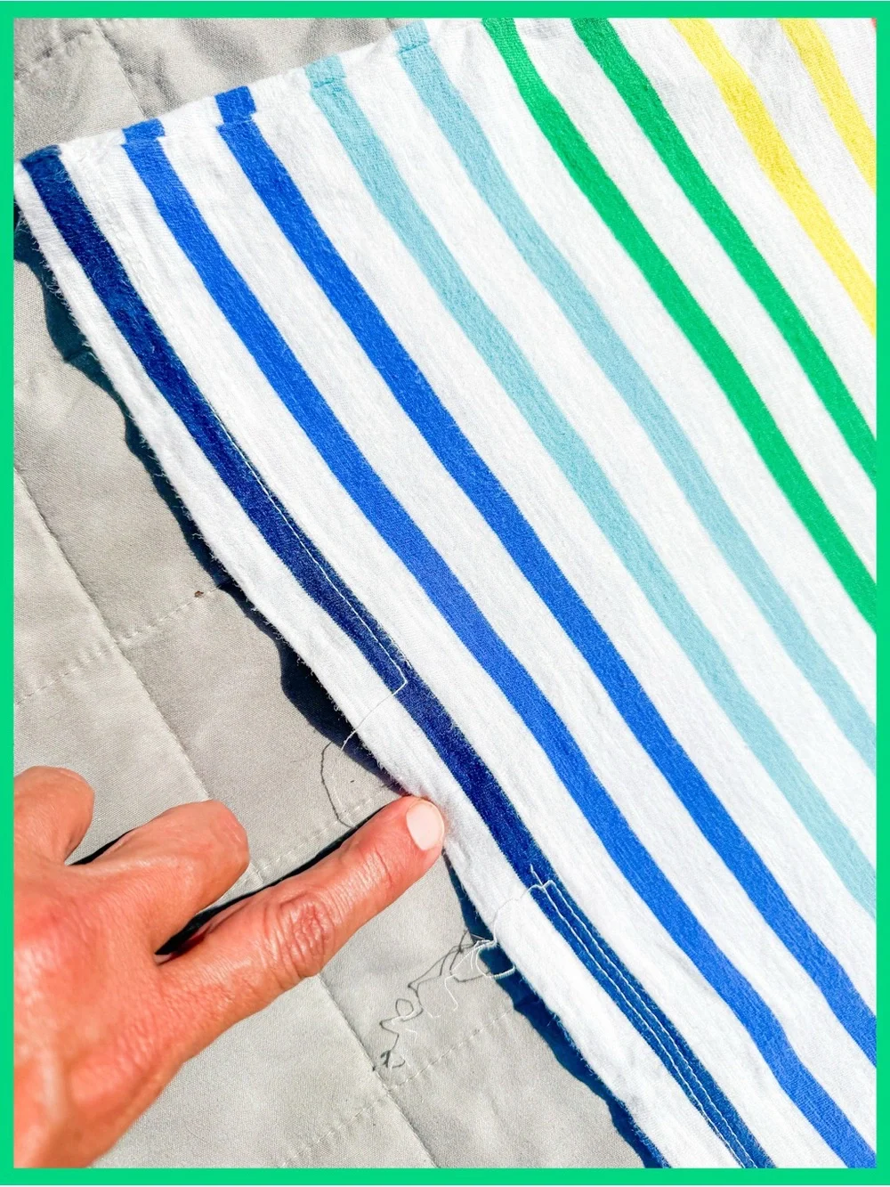 FLAWED DISCOUNT Primary Rainbow Stripe T-Shirt Dress Kid's Size 7-8 Jersey Girl - Picture 5 of 9